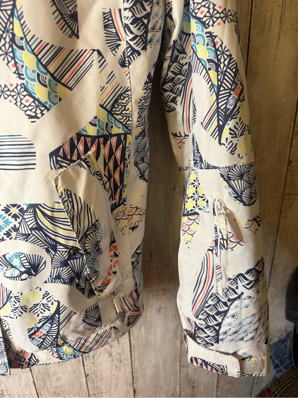 Roxy Snow Jacket Women's M Dryflight Warmflight Mosaic Print Aztec Ski - Picture 5 of 16